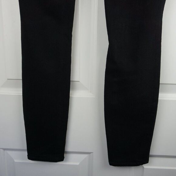 PAIGE Verdugo Ankle Mid Rise Skinny Jeans In Twilight Destructed (Black) Size 24 - Picture 14 of 16